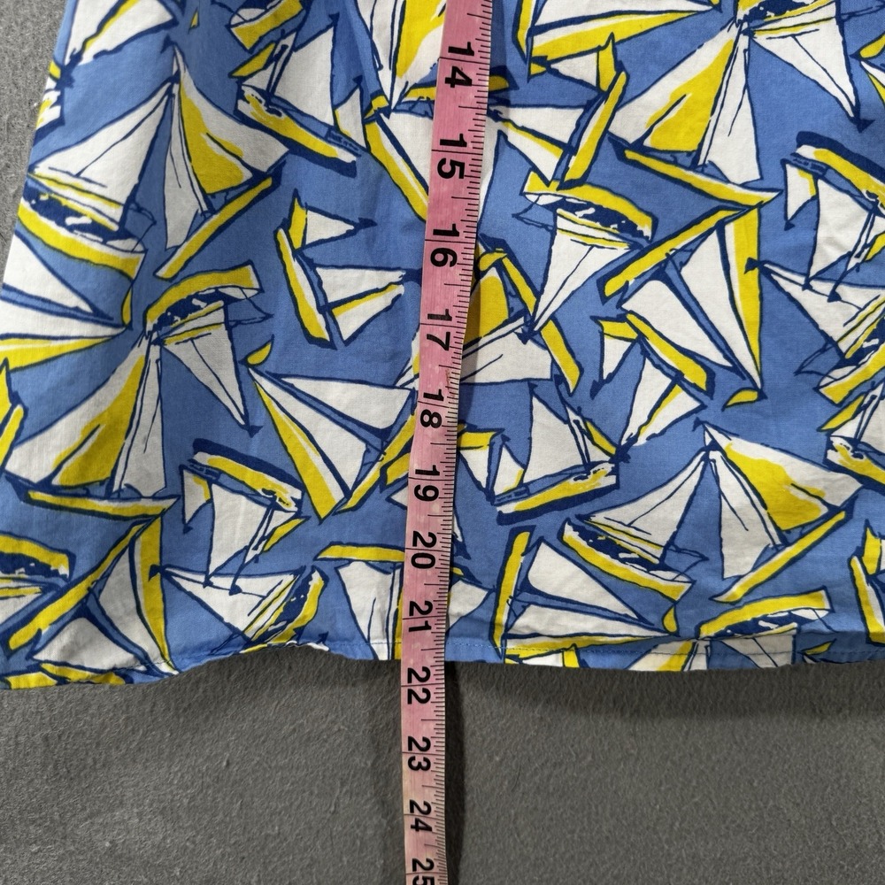 Maggie & Zoe Dress Girls 5 Blue Yellow Sailboat Whimsical Print Coastal Nautical - Picture 10 of 13